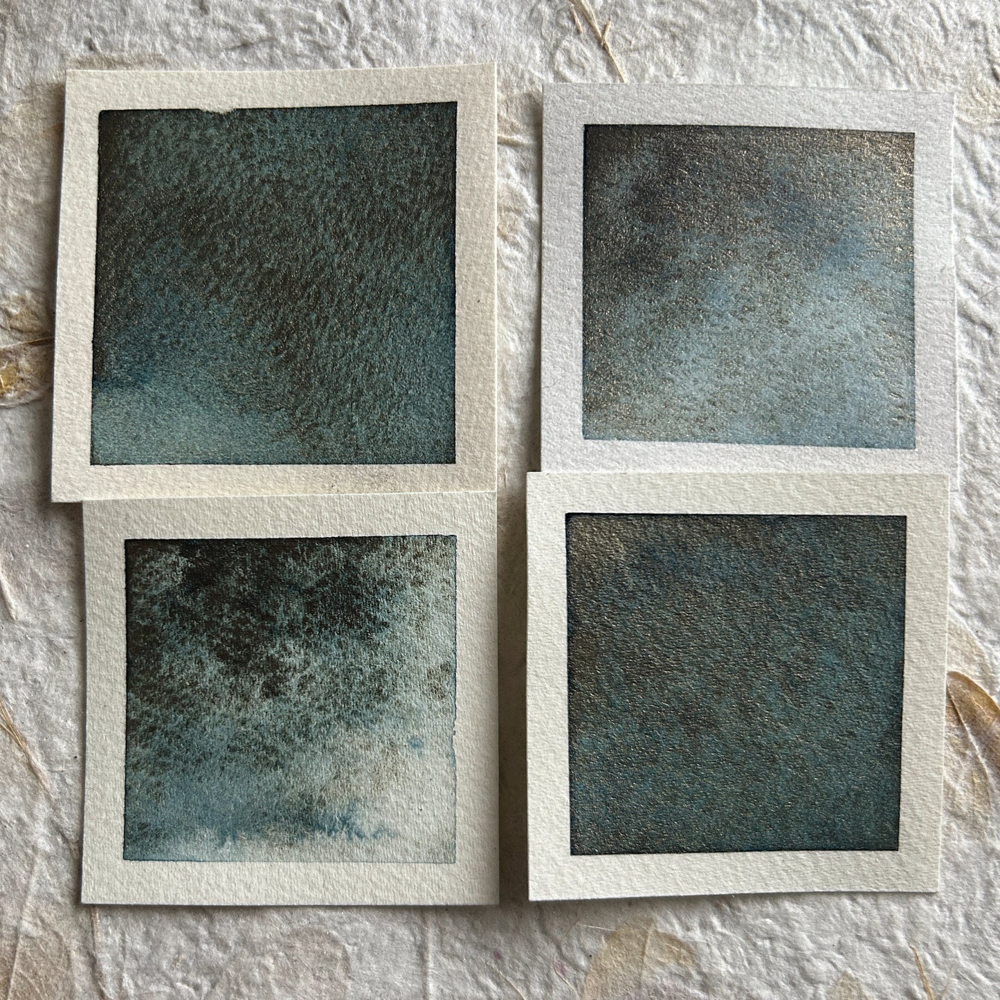 "Rainfall" - Duotone Gold/Blue Shimmer