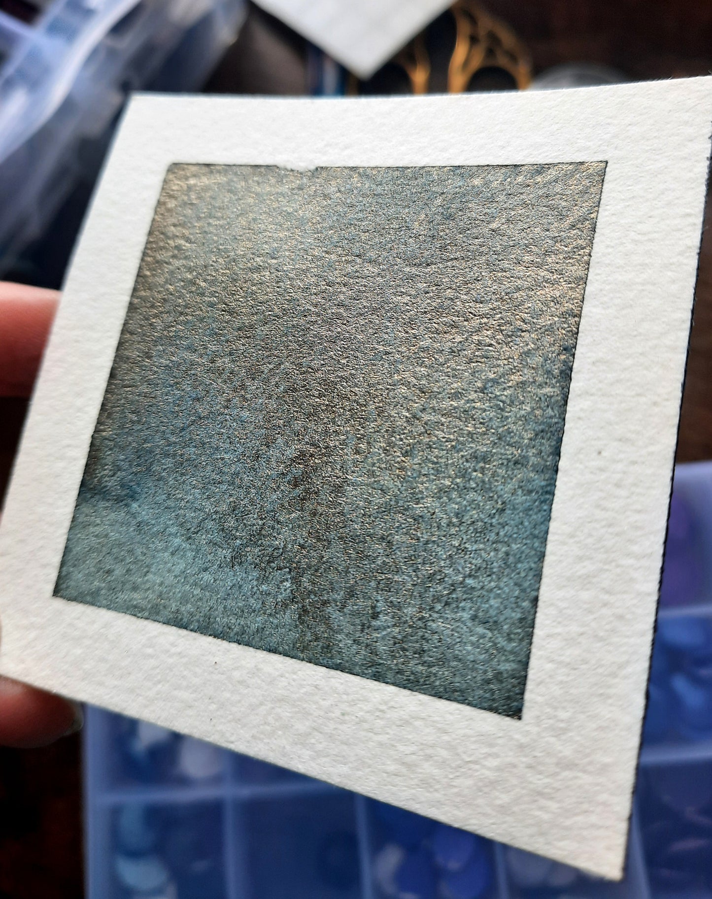 "Rainfall" - Duotone Gold/Blue Shimmer