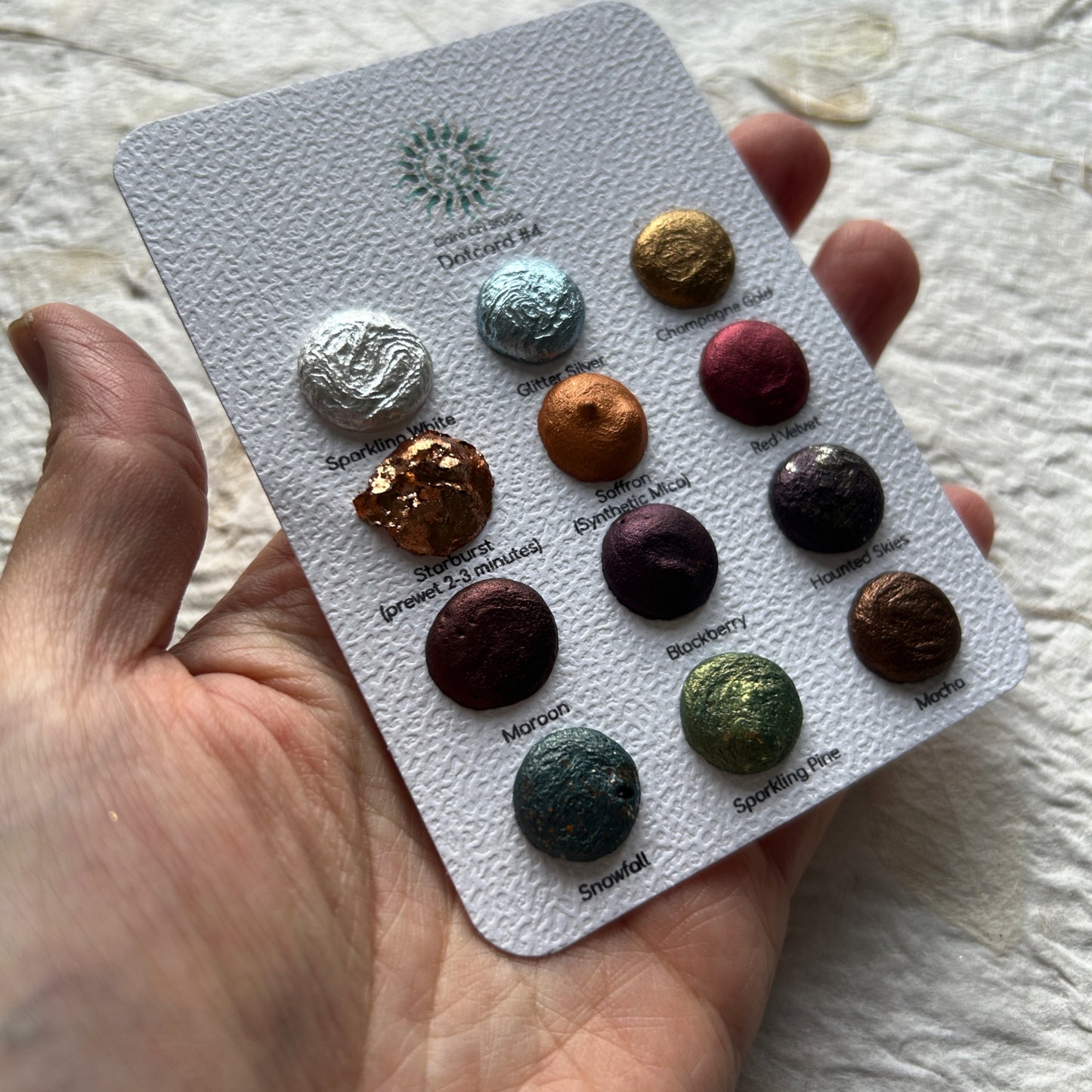 Dotcard #4 - Autumnal Palette + Cozy Holiday Palette - 12 Colour Samples