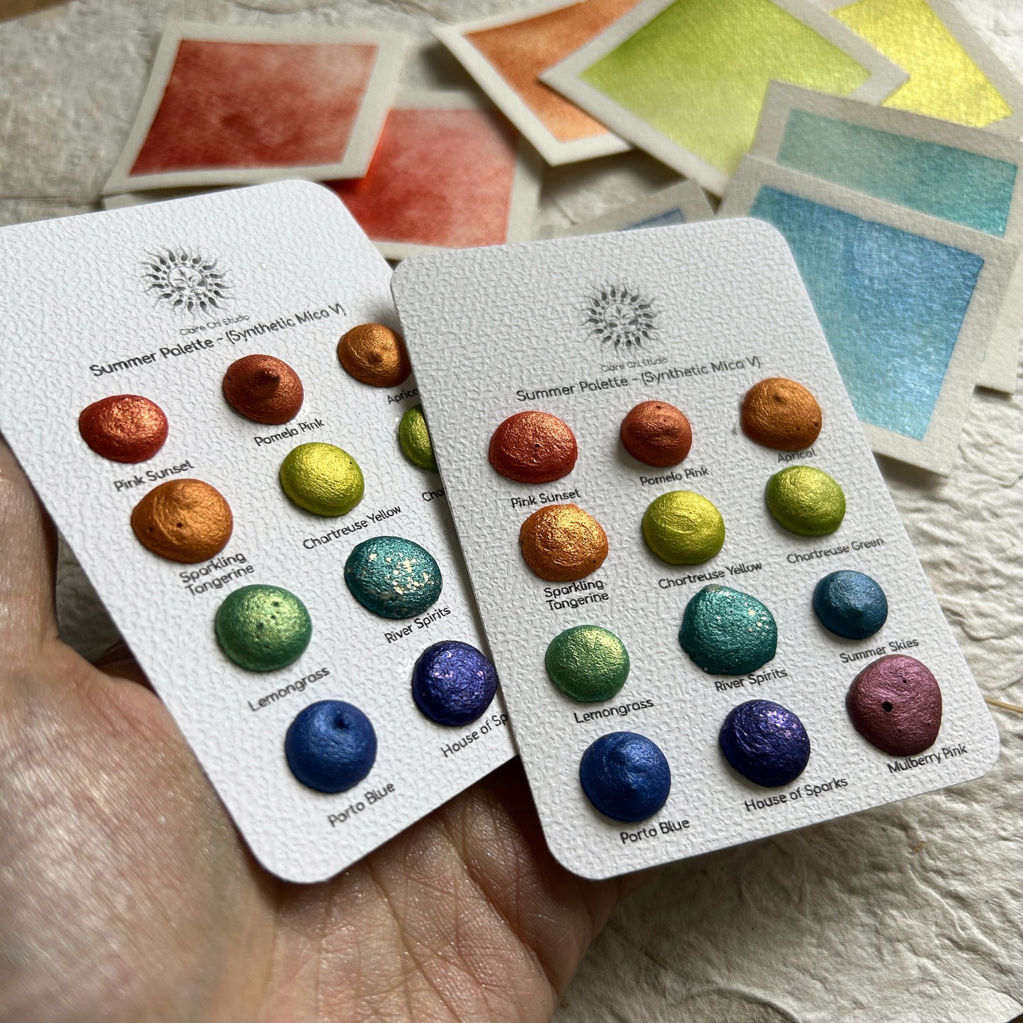 ✹New✹ "Summer" Dotcard - 12 Synthetic Mica Shimmers
