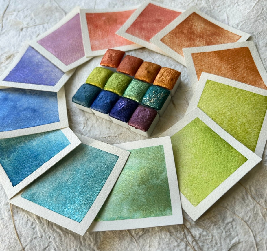 ✹New✹ "End of Summer" Palette - Synthetic Mica - Set of 12 Half Pans