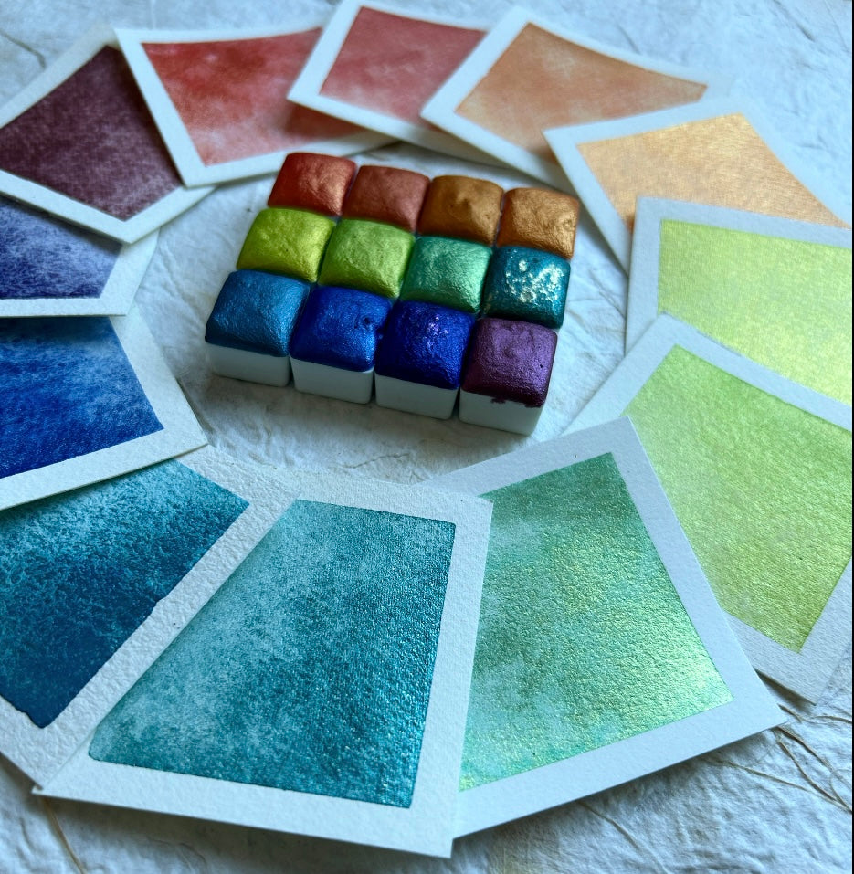 ✹New✹ "End of Summer" Palette - Synthetic Mica - Set of 12 Half Pans