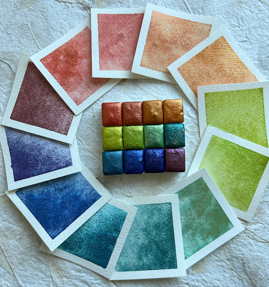 ✹New✹ "End of Summer" Palette - Synthetic Mica - Set of 12 Half Pans