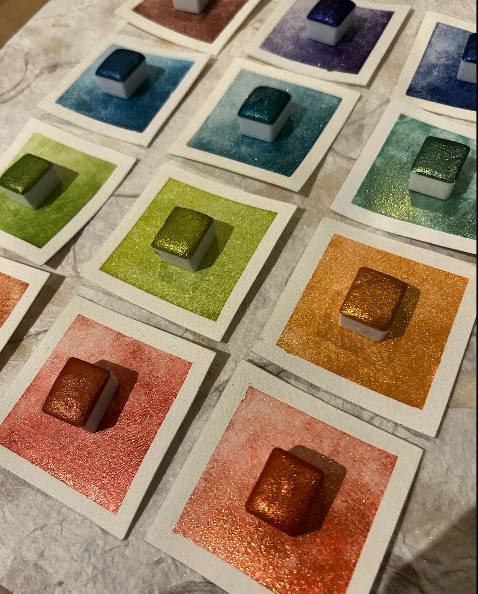 ✹New✹ "End of Summer" Palette - Synthetic Mica - Set of 12 Half Pans