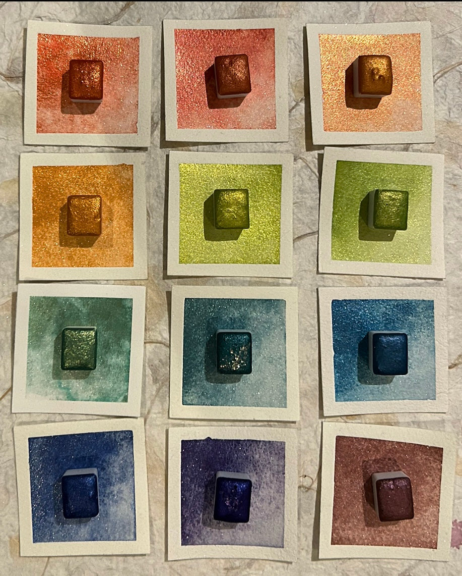 ✹New✹ "Summer" Dotcard - 12 Synthetic Mica Shimmers