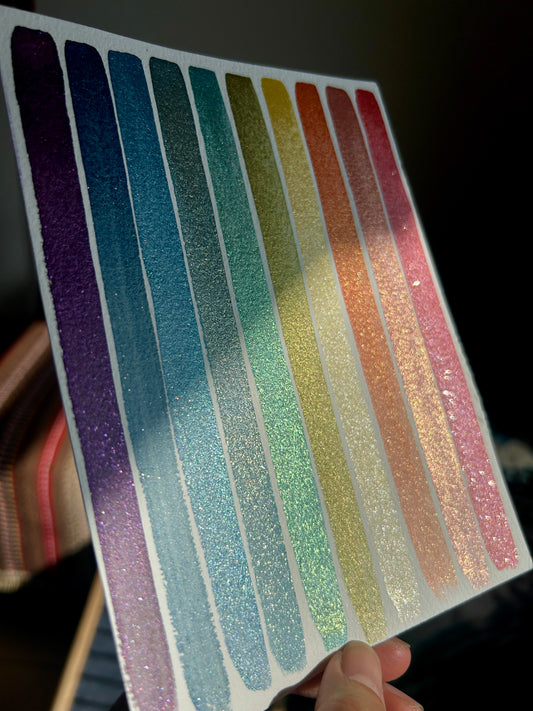 July Set A - 10 Shimmer Watercolors