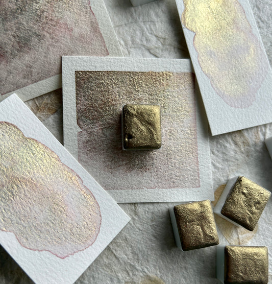 "Golden Grapefruit" - Natural & Synthetic Mica