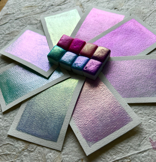 Restock - Set of 8 - Summer Chameleon Palette - Half Pans