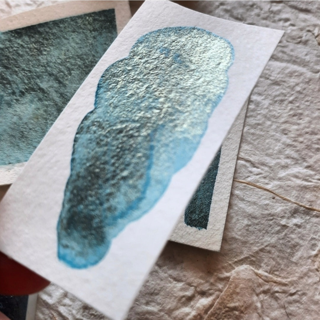 Synthetic Mica - "Blue Lagoon" - Blue/Gold Shimmer