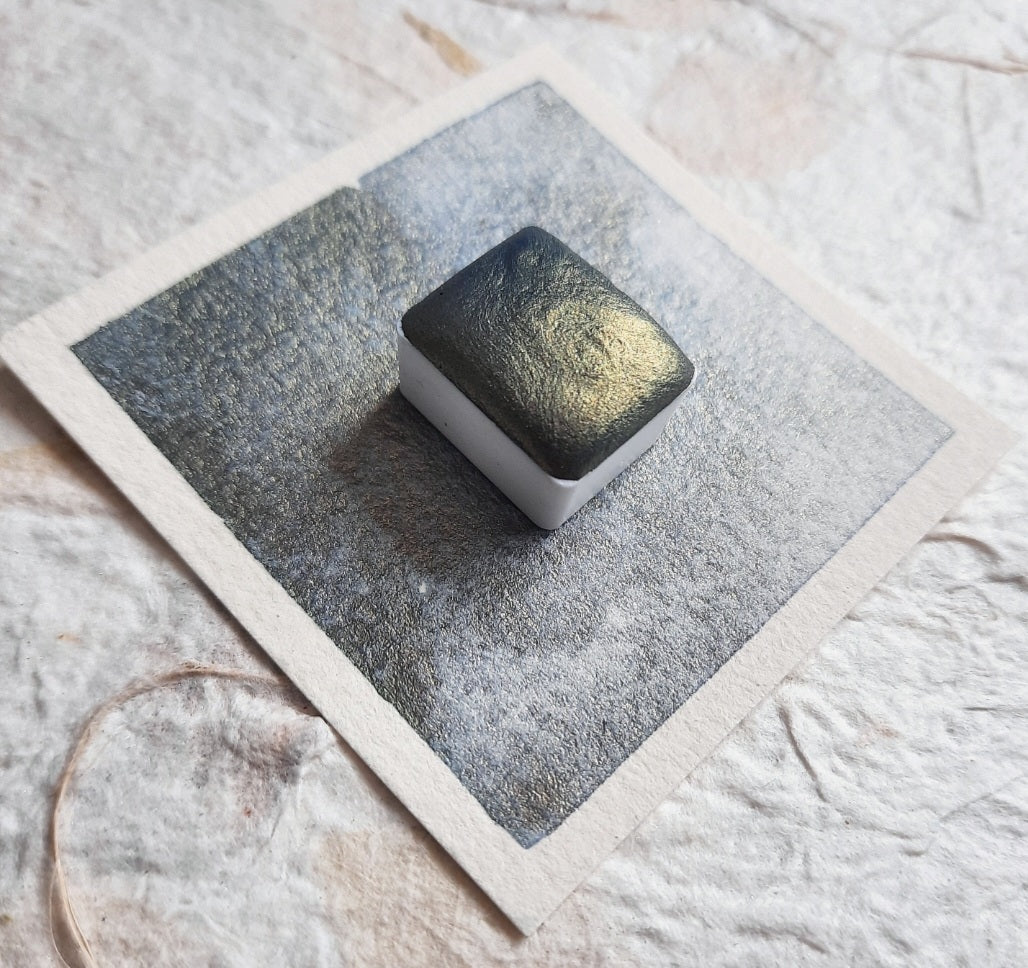 "Golden Skies" - Duotone Gold/Blue Shimmer