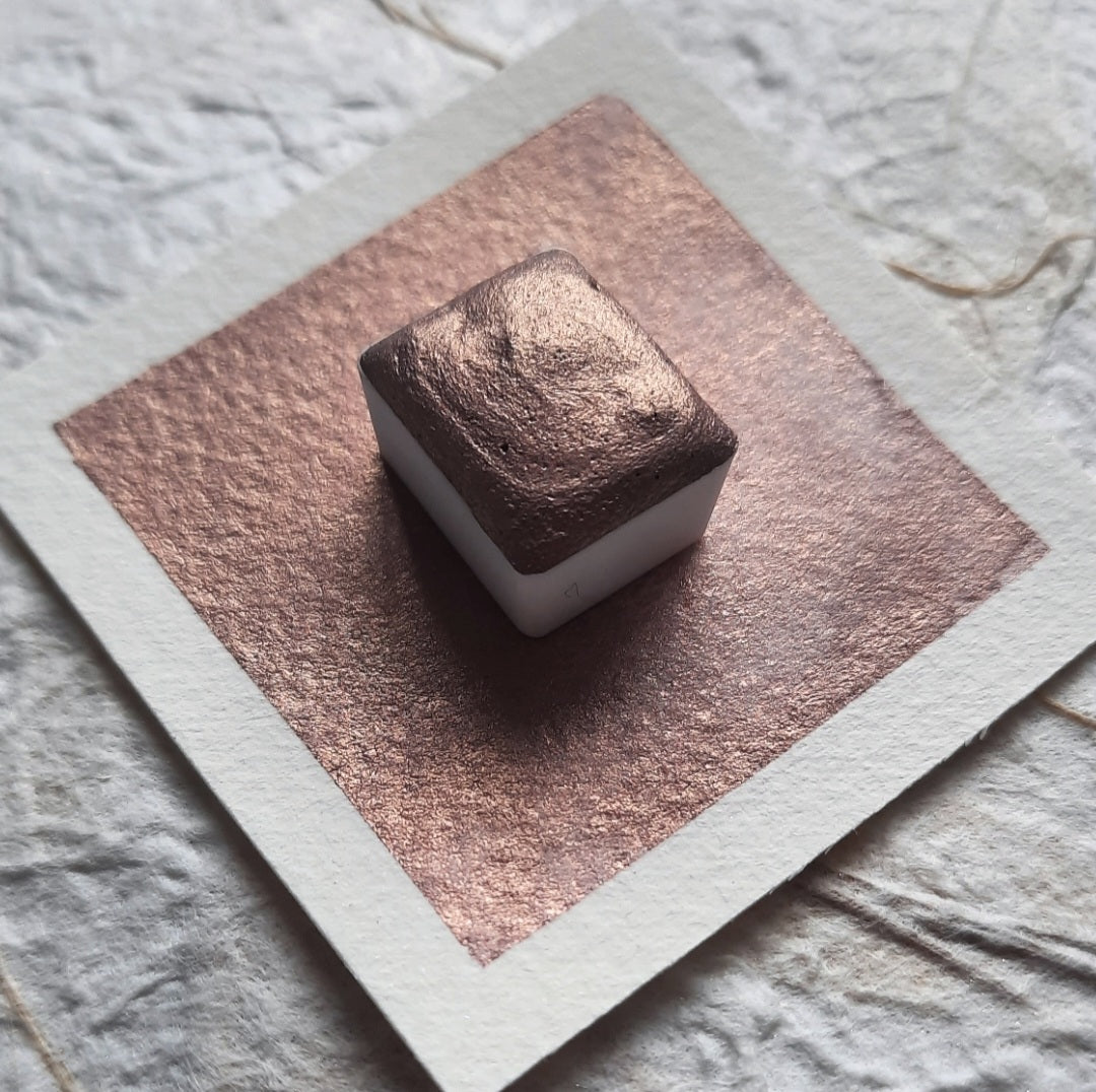 "Strawberry Moon" - Dusty Pink Shimmer - Individual Half Pan