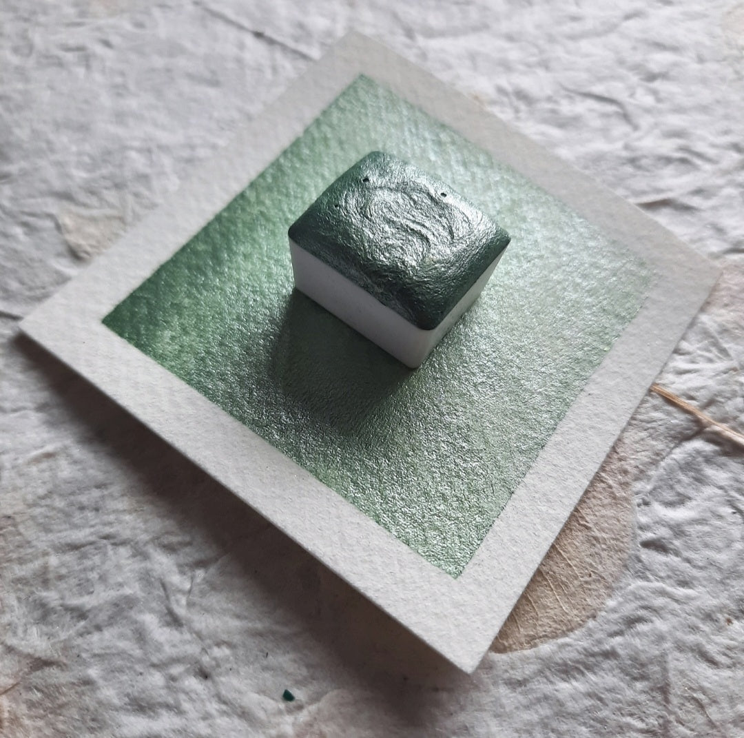 "Winter Sage" - Pastel Green Shimmer