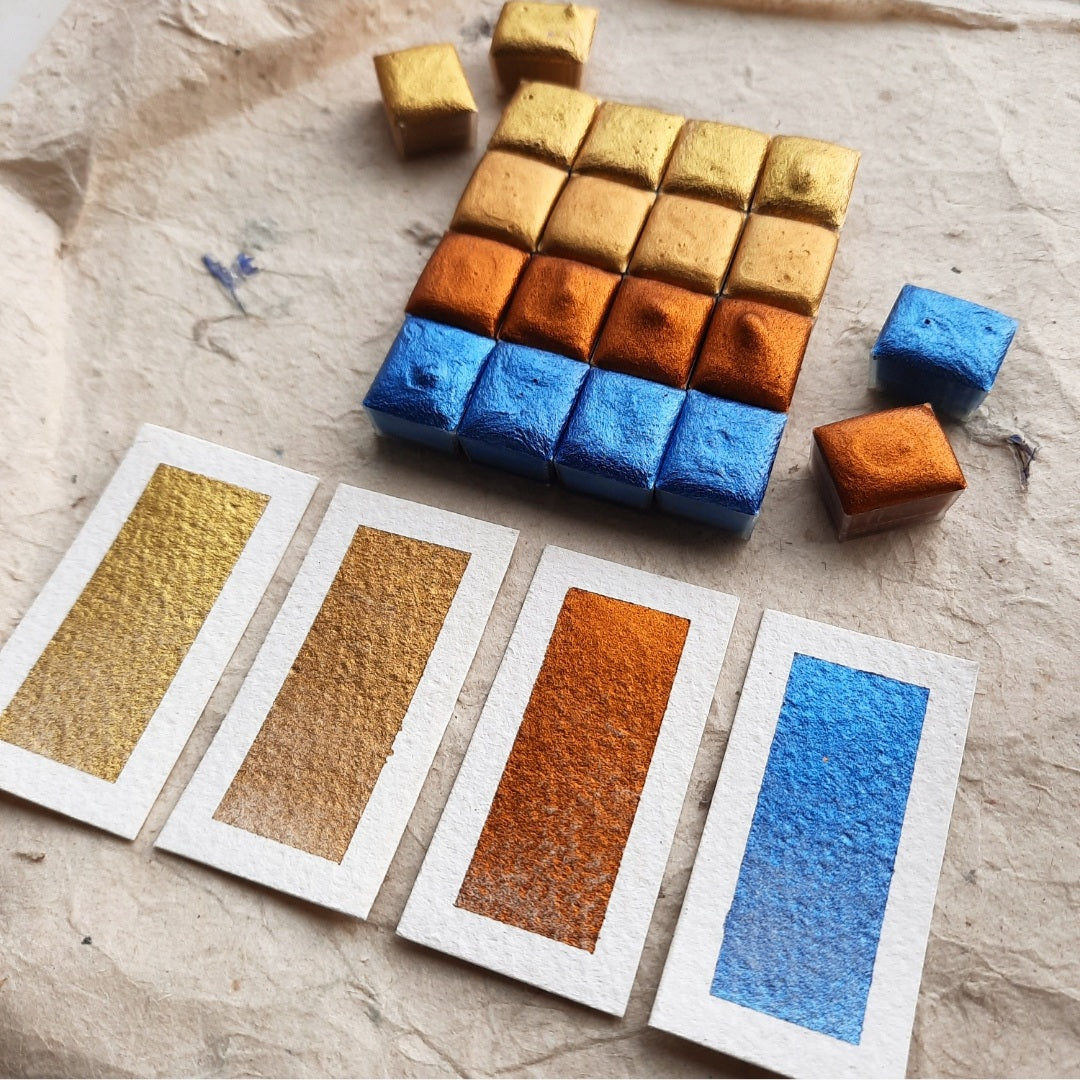 "Gold Dust" - Aluminium Pigment - Individual Half Pan