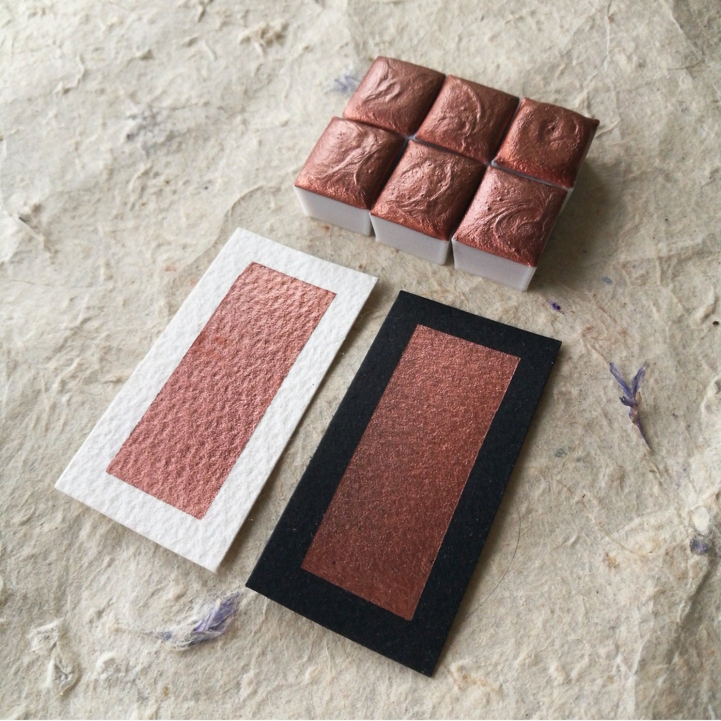 Discontinuing - "Blood Moon" - Satin Red Shimmer - Individual Half Pan