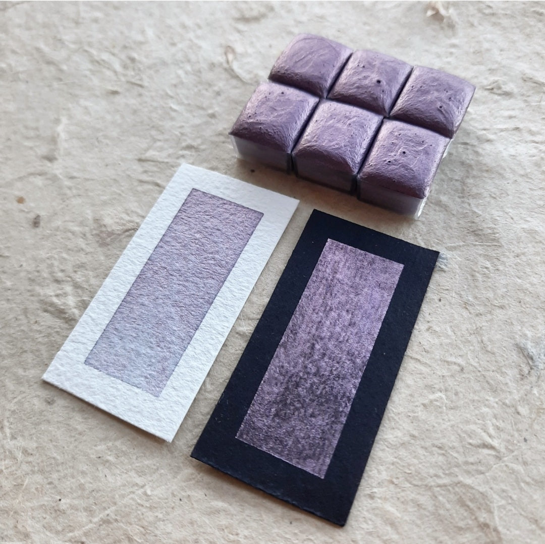 Discontinued - "Dusty Mauve" - Soft Purple Shimmer - Individual Half Pan