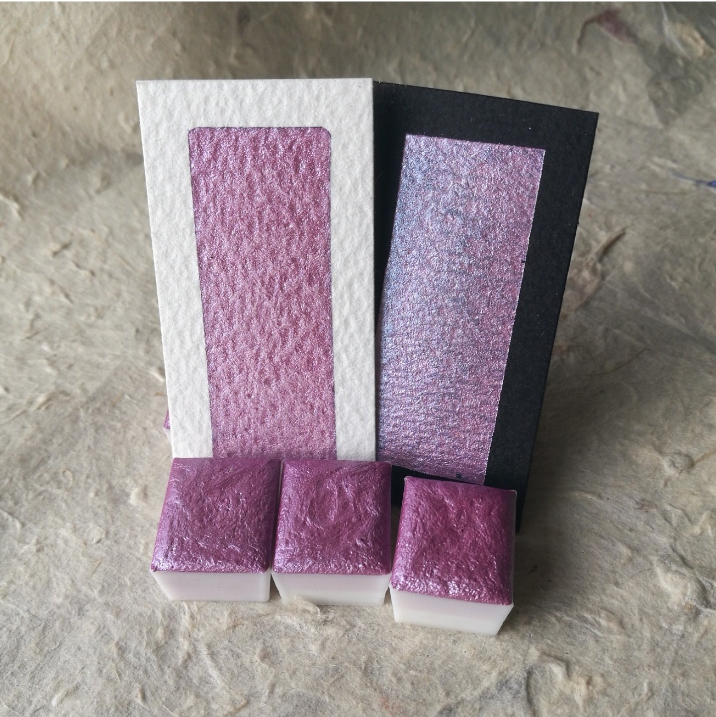 Discontinuing - "Frosted Rose" - Frosty Pink Shimmer - Individual Half Pan