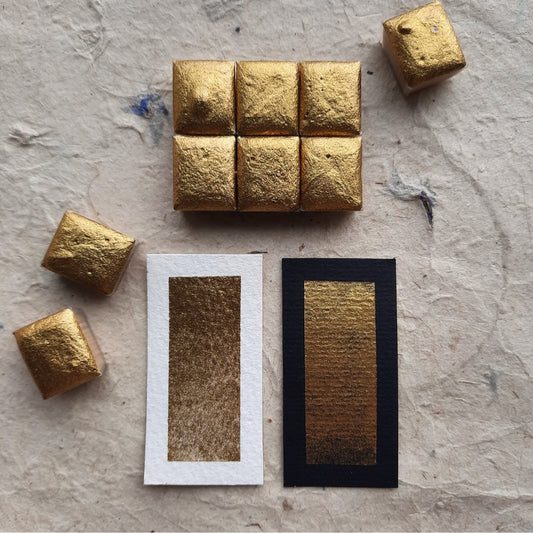 "Gold Dust" - Aluminium Pigment - Individual Half Pan