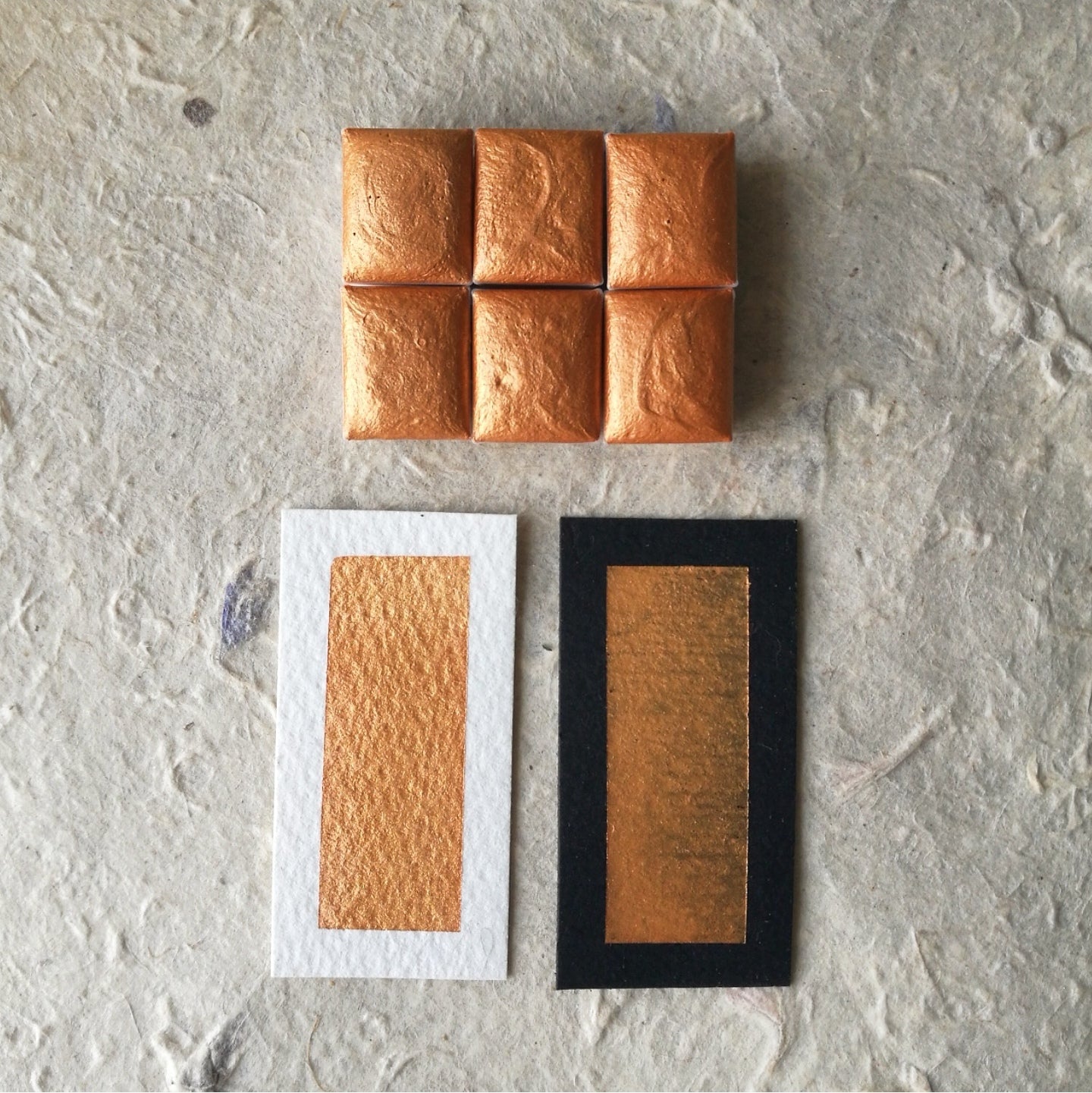 Discontinuing - "Golden Glow" - Golden Orange Shimmer - Individual Half Pan