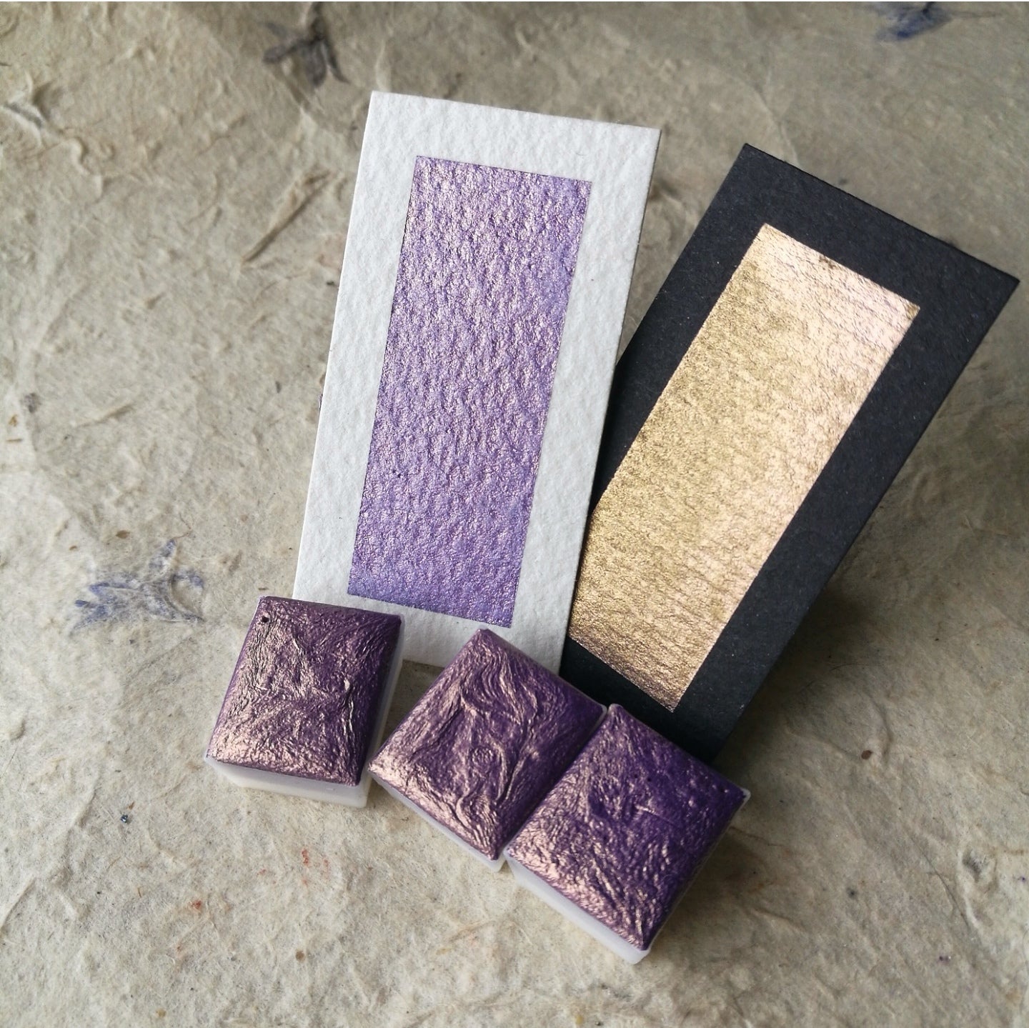 "Rêveuse" - Gold/Violet Colourshifting Shimmer - Individual Half Pan
