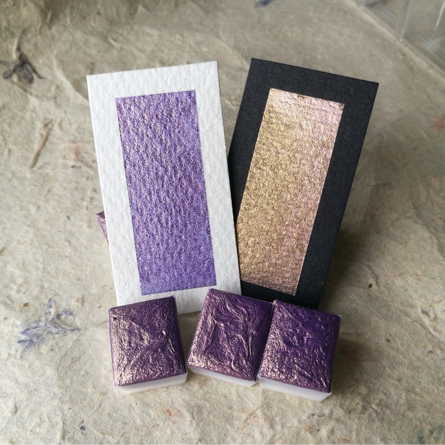 "Rêveuse" - Gold/Violet Colourshifting Shimmer - Individual Half Pan