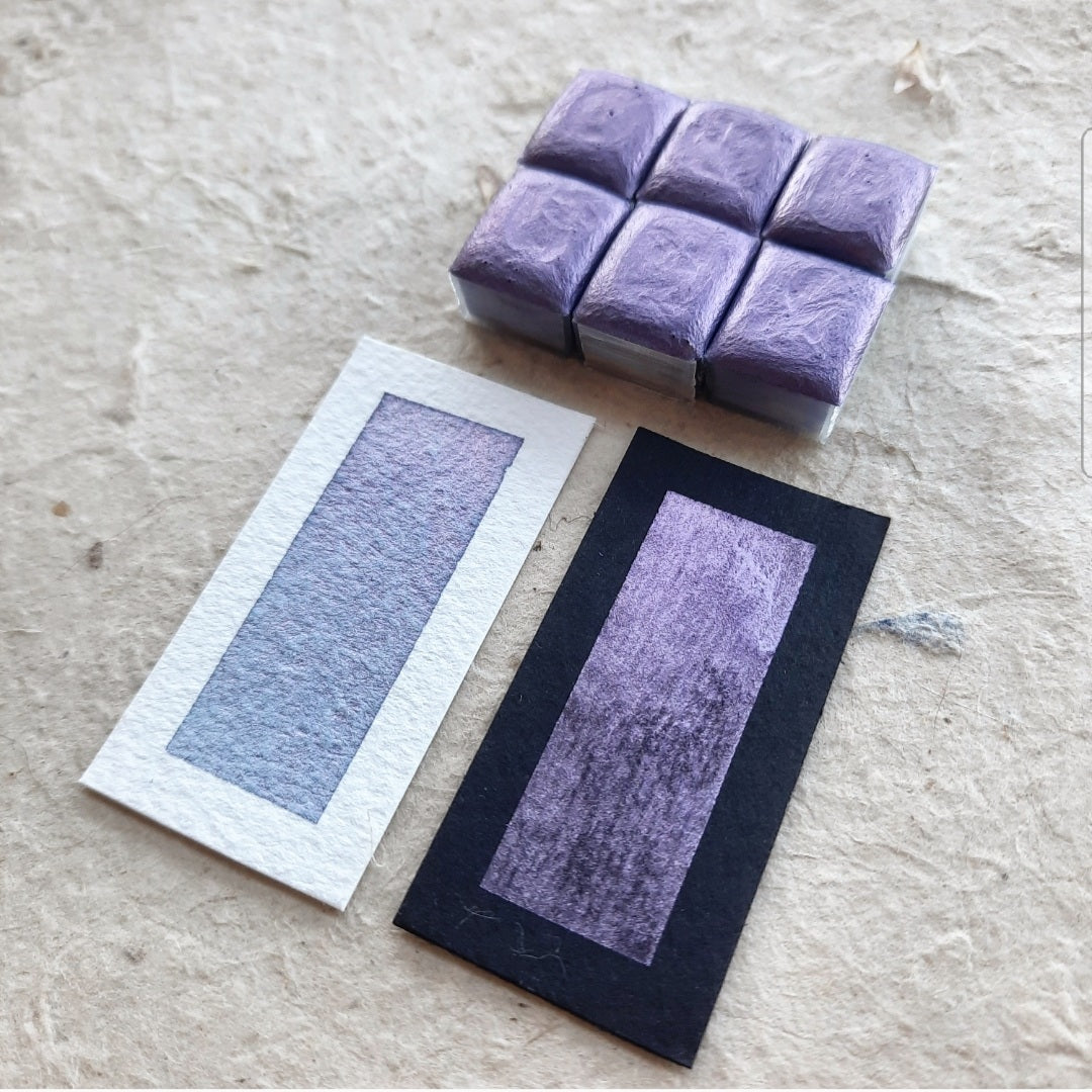 Discontinued - "Lavender Whispers" - Soft Blue/Mauve Shimmer - Individual Half Pan
