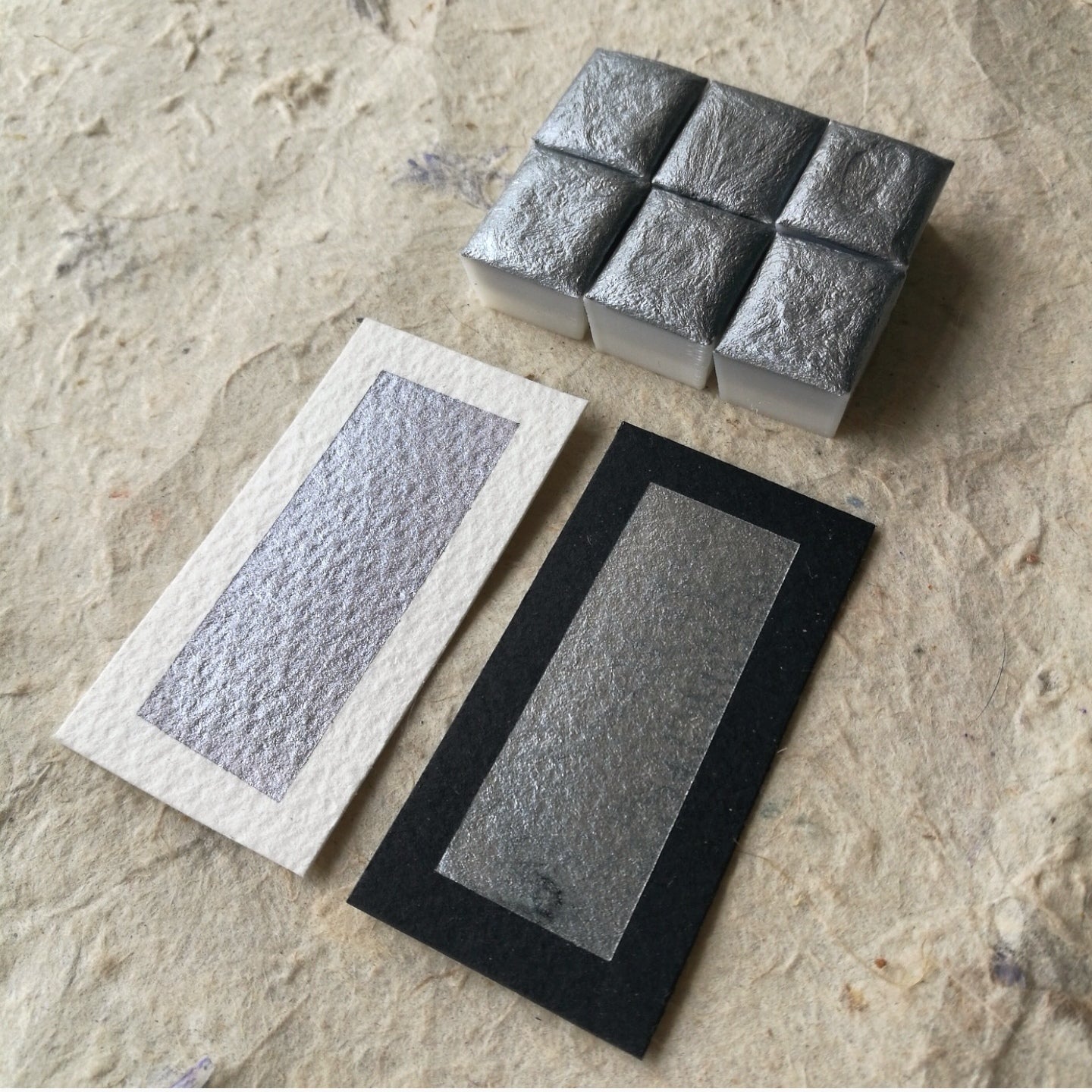 Discontinuing - "Silver" - Silver Shimmer - Individual Half Pan