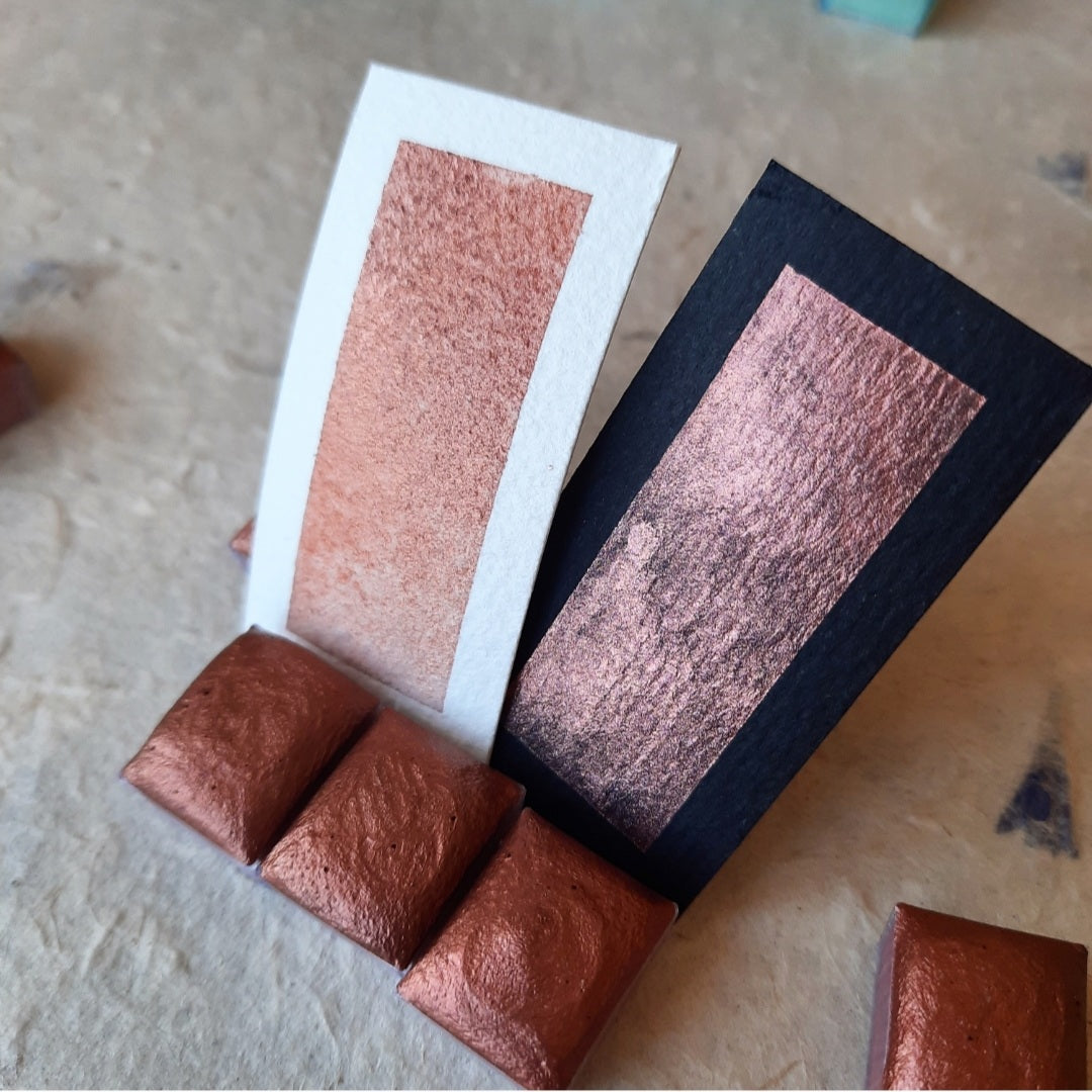 "Sunkissed" - Warm Rosy Bronze Shimmer - Individual Pan