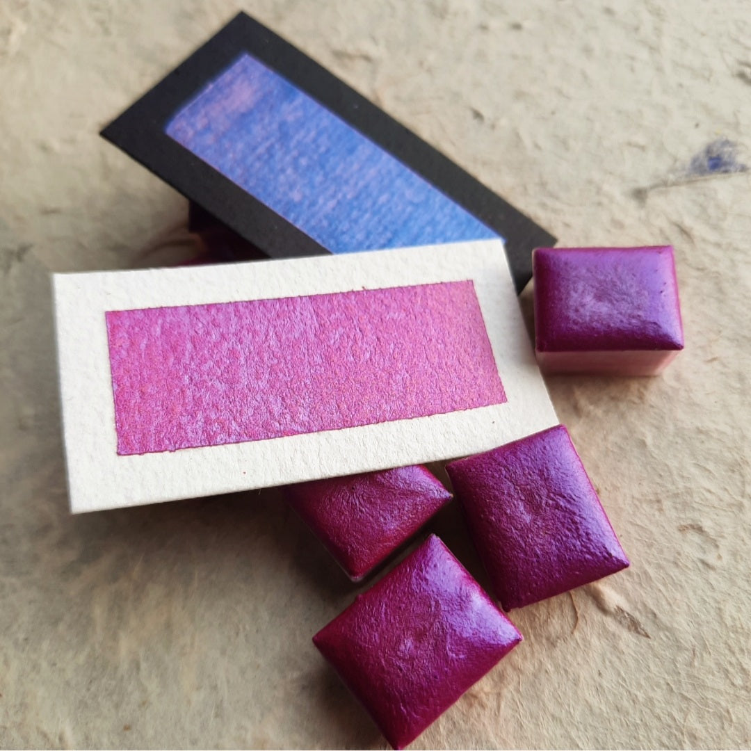 Synthetic Mica - "Blue Fuchsia" - Duotone Pink/Blue