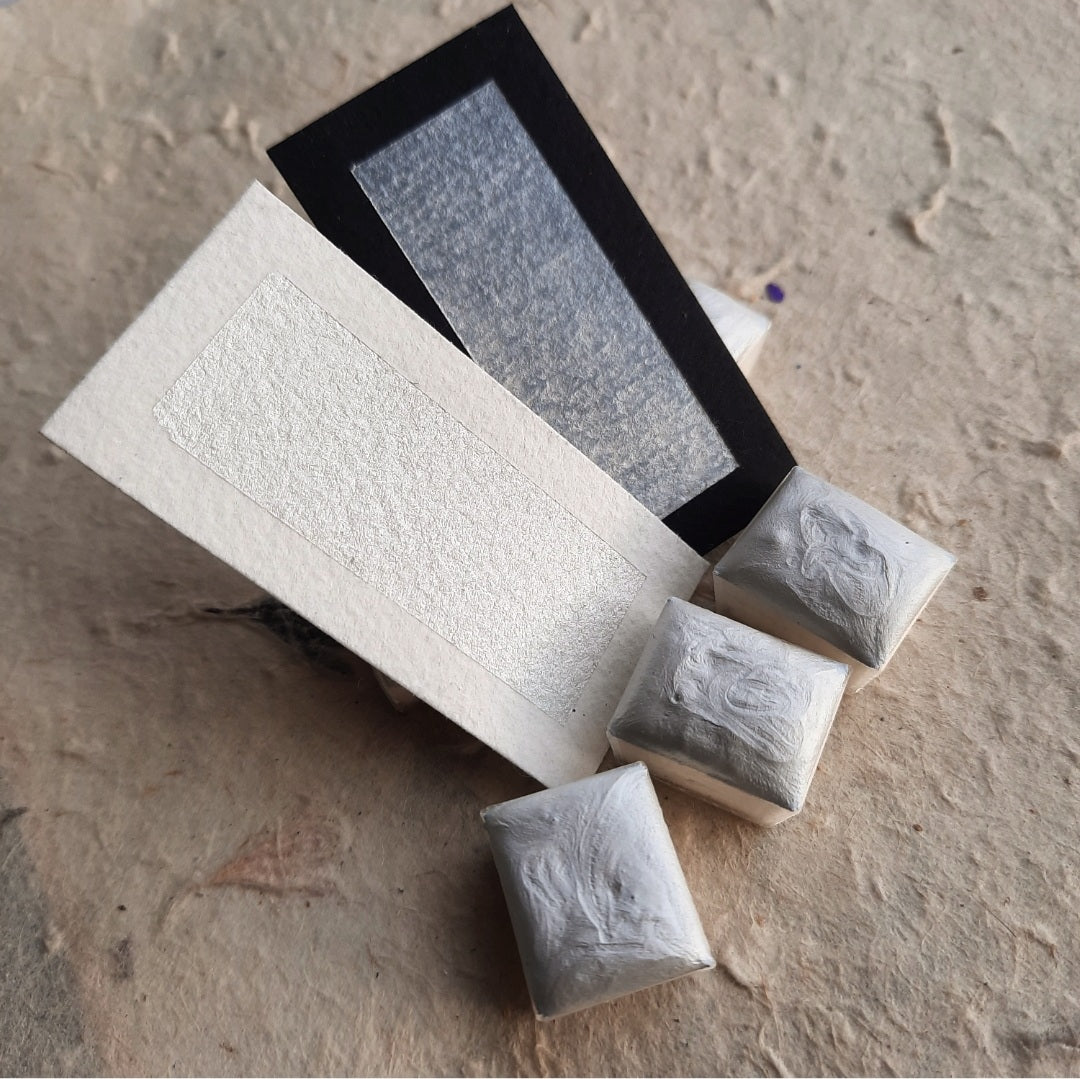 Synthetic Mica - "Satin White" - Individual Half Pan