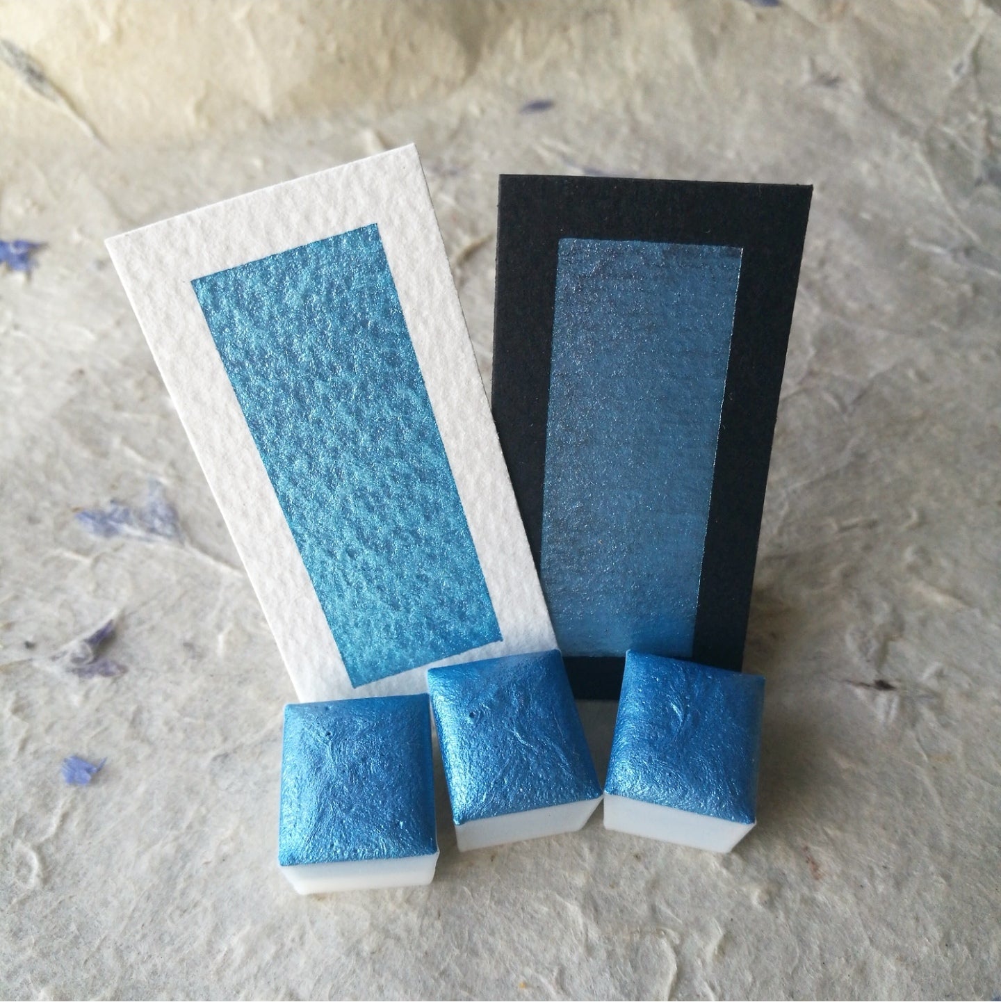 Discontinued "Winter Blue" - Pastel Blue Shimmer - Individual Half Pan