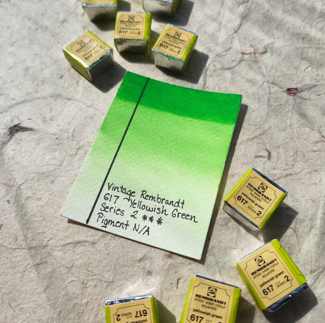 "Yellowish Green" - Vintage Rembrandt Watercolours - 70's/80's