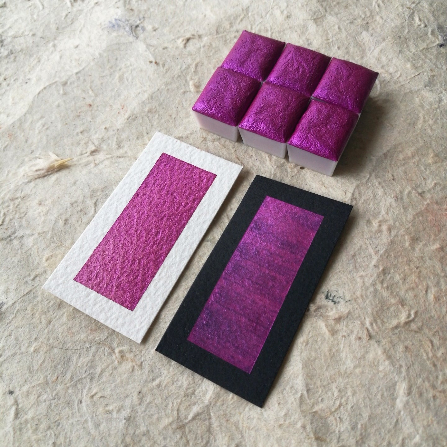 Discontinued - "Magenta Shimmer" - Pink Shimmer - Individual Half Pan