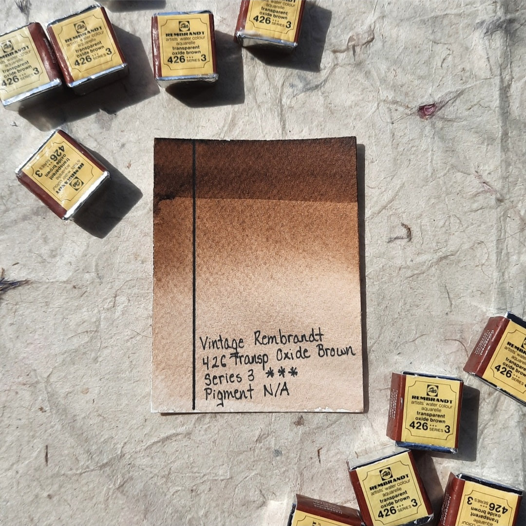 "Transparent Oxide Brown" - Vintage Rembrandt Watercolours - 70's/80's