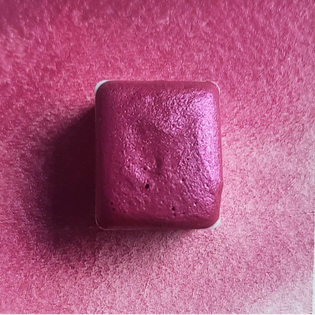 "Hot Pink"-  Pink Shimmer - Individual Half Pan