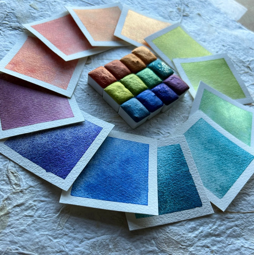 ✹New✹ "End of Summer" Palette - Synthetic Mica - Set of 12 Half Pans