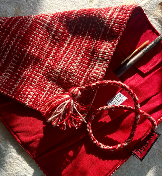 Nepali Brush Roll | Red & White