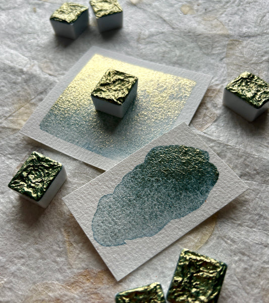 ✨Restock✨ "Golden Green Sparkle" - Chunky Flakes