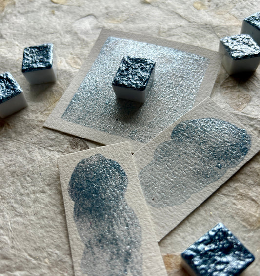 ✨Restock✨"Silver Blue Sparkle" - Chunky Flakes