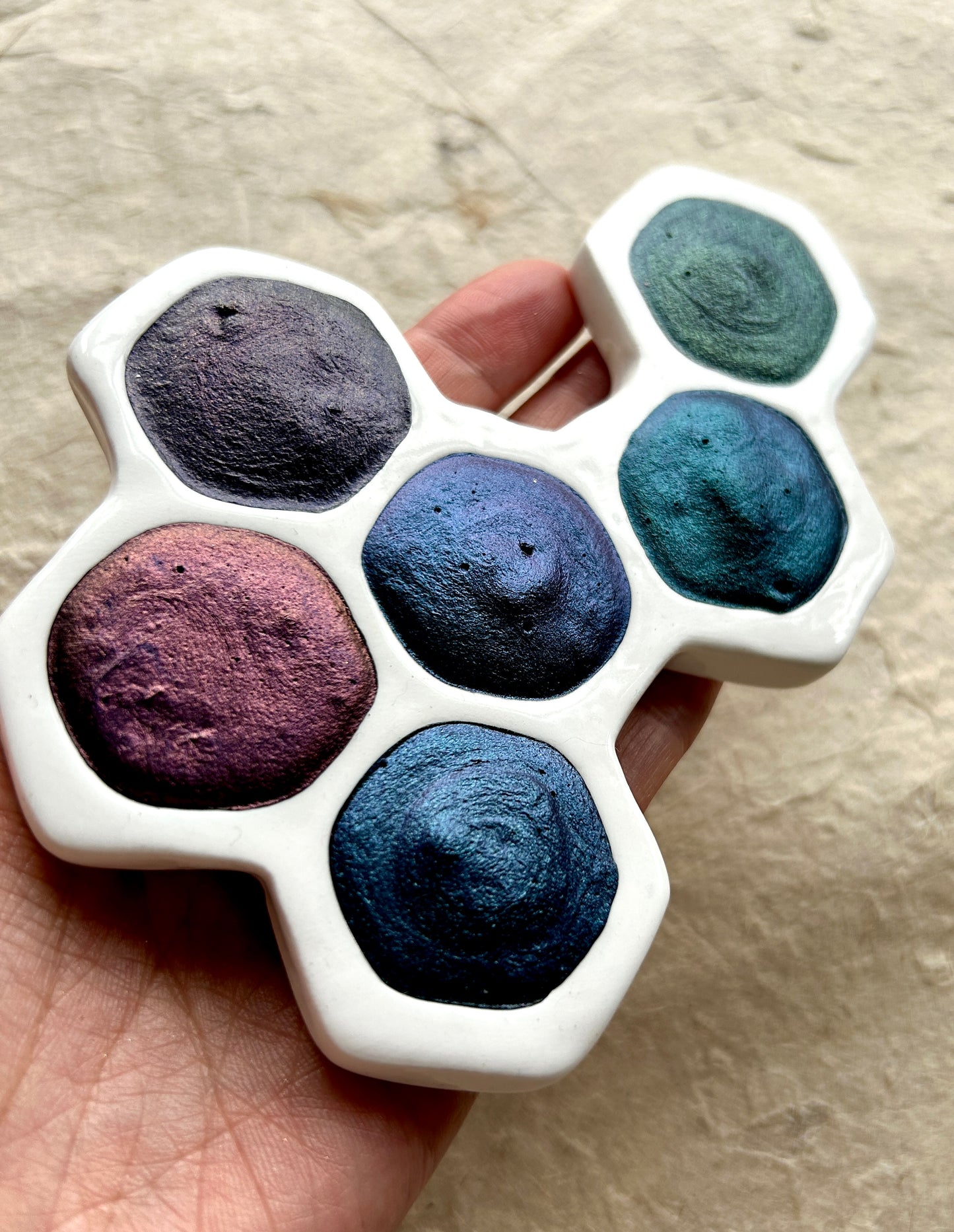 ✨New✨ Ceramic Palette (6 colours) - Dark Chameleons I