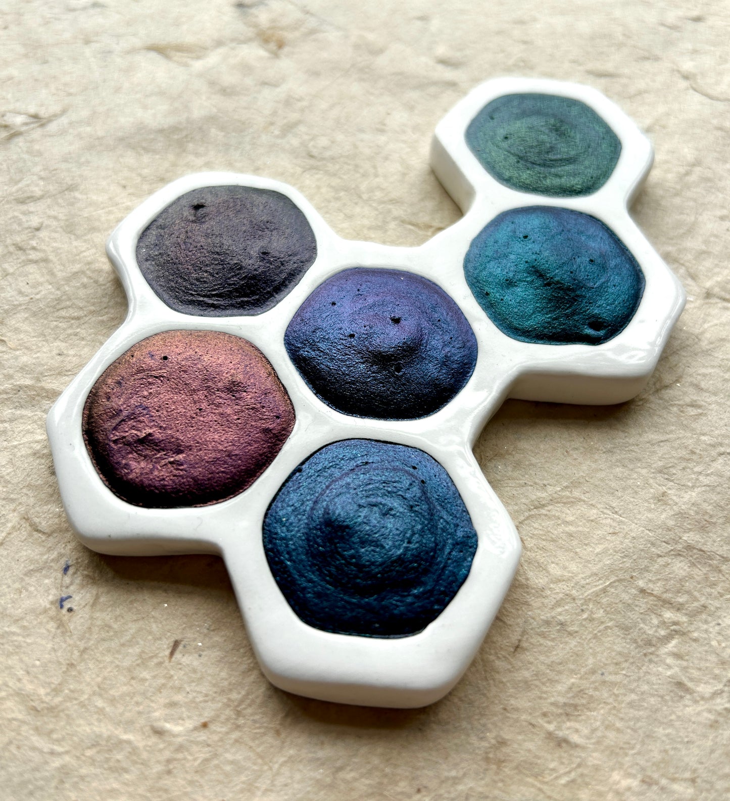 ✨New✨ Ceramic Palette (6 colours) - Dark Chameleons I