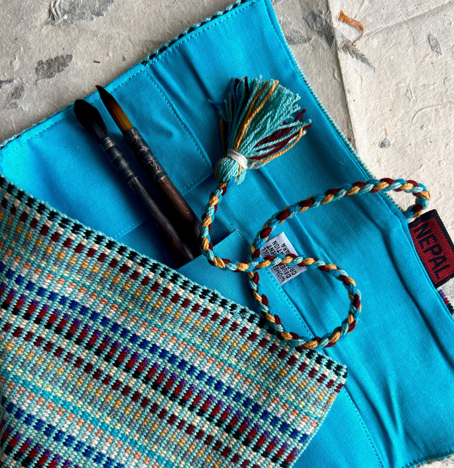 Nepali Brush Roll | Sky Blue