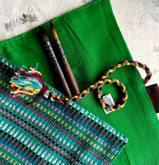 Nepali Brush Roll | Forest Green