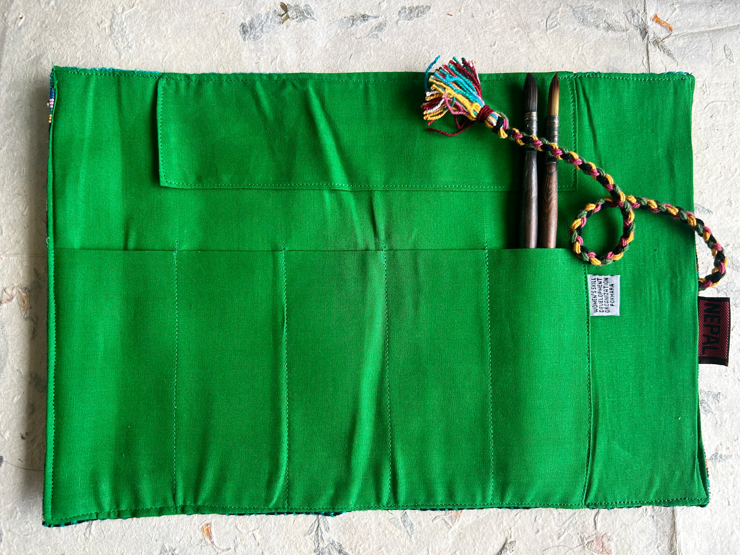 Nepali Brush Roll | Forest Green