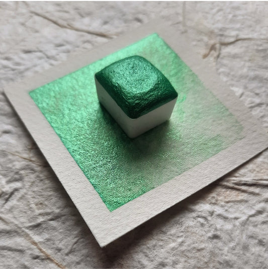 Synthetic Mica - "Jade Green" - Individual Half Pan