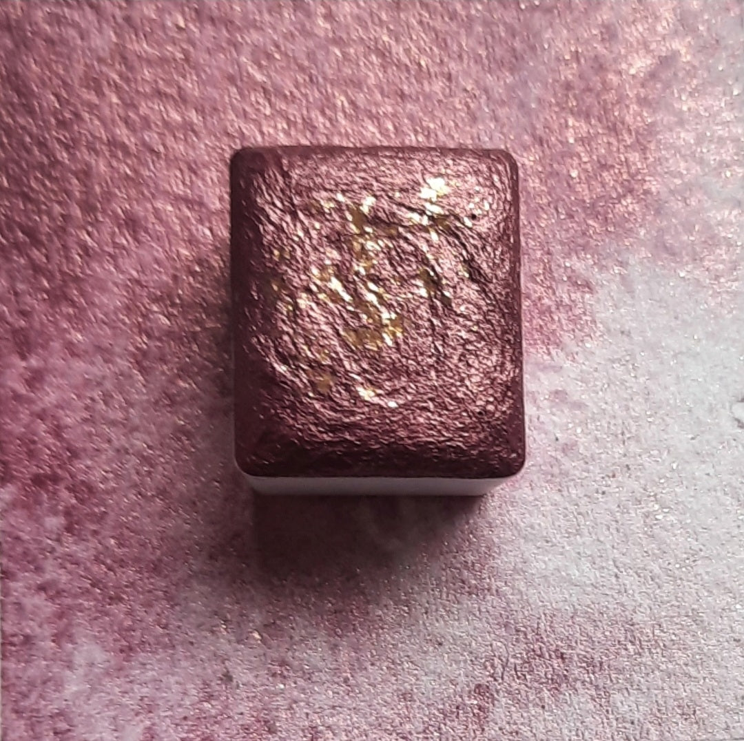 "Rose Gold" - Pink with Gold Sparkles - Individual Pan