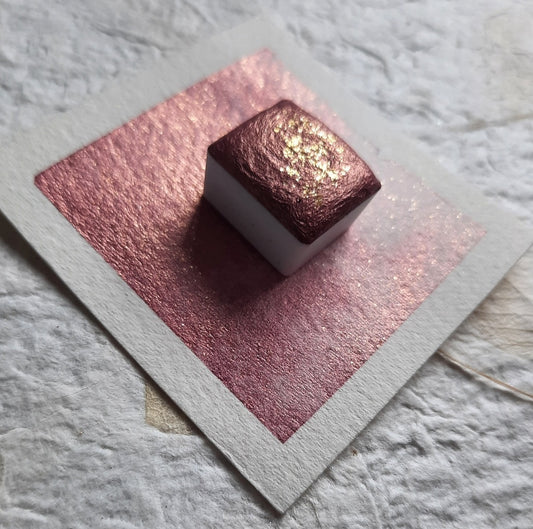 "Rose Gold" - Pink with Gold Sparkles - Individual Pan
