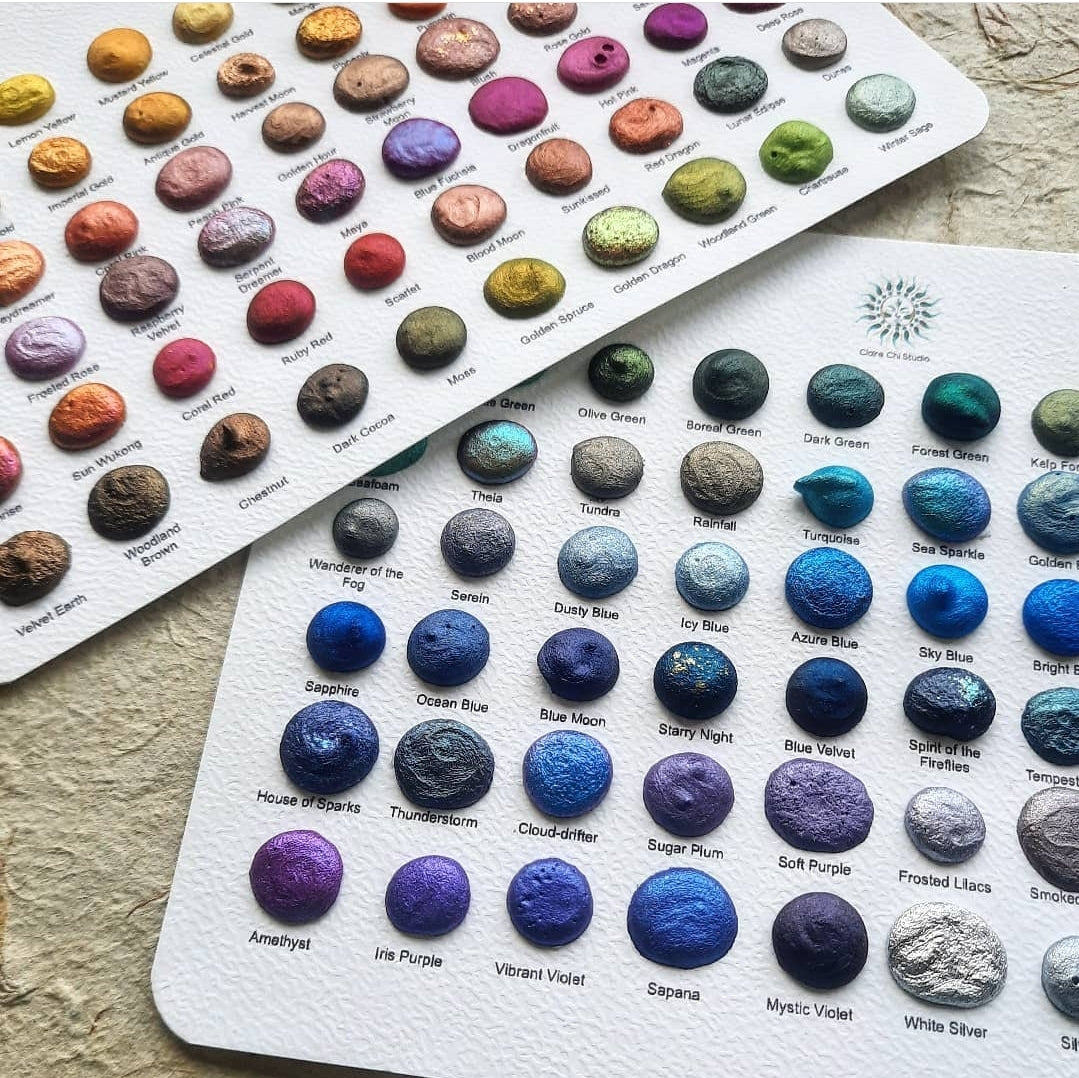 Pre-order closed! ✨Free Shipping✨ Full Collection Sample Dotcard | 140 Shimmer Watercolor Dots
