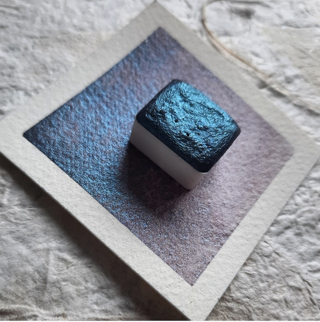 "Thunderstorm Violet" - Duochrome Violet/Blue Shimmer - Individual Pan