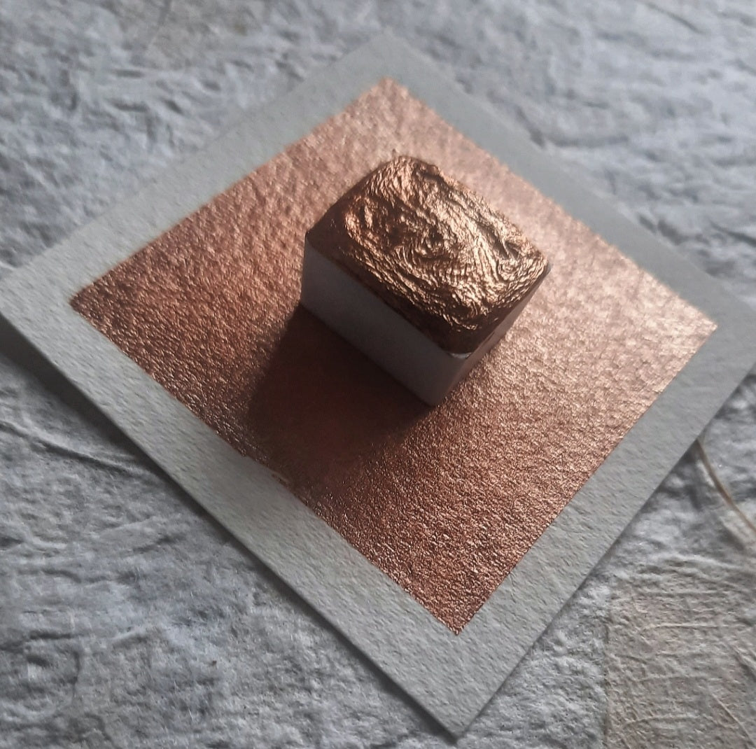 NEW SYNTHETIC MICA VERSION "Harvest Moon" - Bronze Shimmer - Individual Half Pan