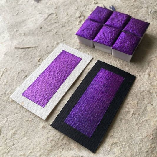 "Amethyst" - Bright Purple Shimmer - Individual Pan